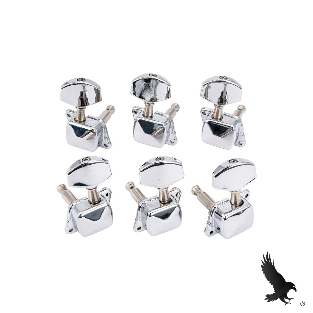 Clavijas de Afinación 3R3L Cromadas - Musiclily Pro 3R3L Guitar Semi-Closed Tuners Chrome