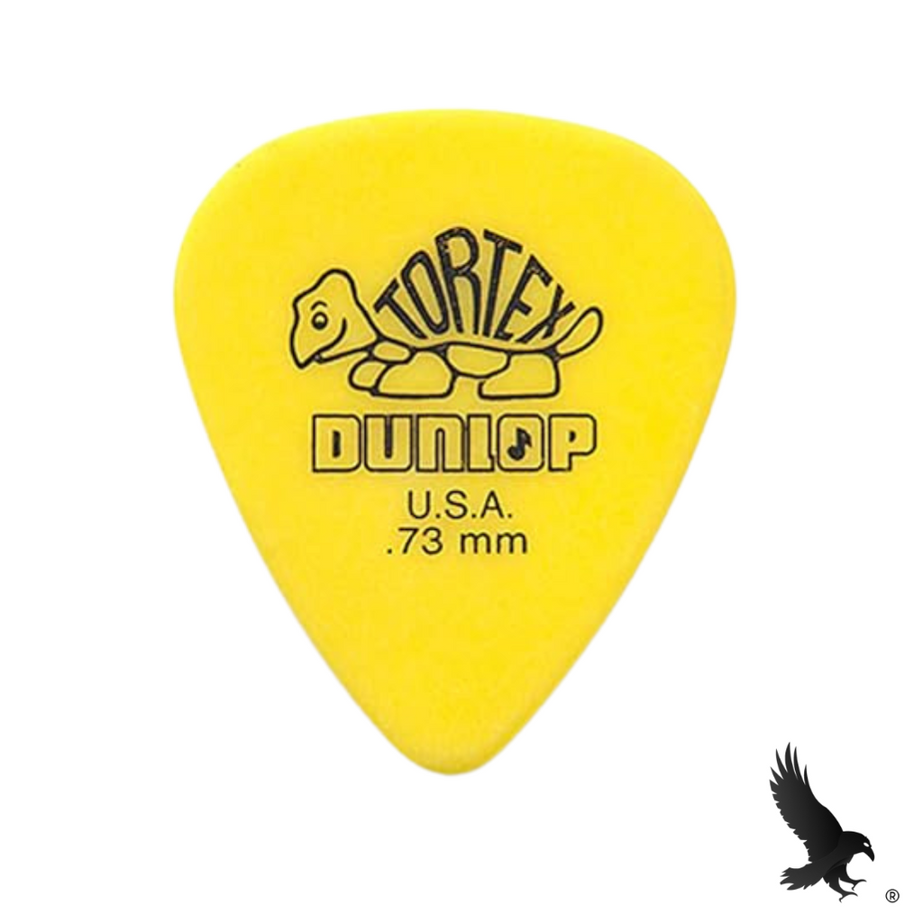 Plumillas de Guitarra Tortex Amarillas de 0.73mm (Paquete de 12) - Dunlop 418P73 Tortex Standard