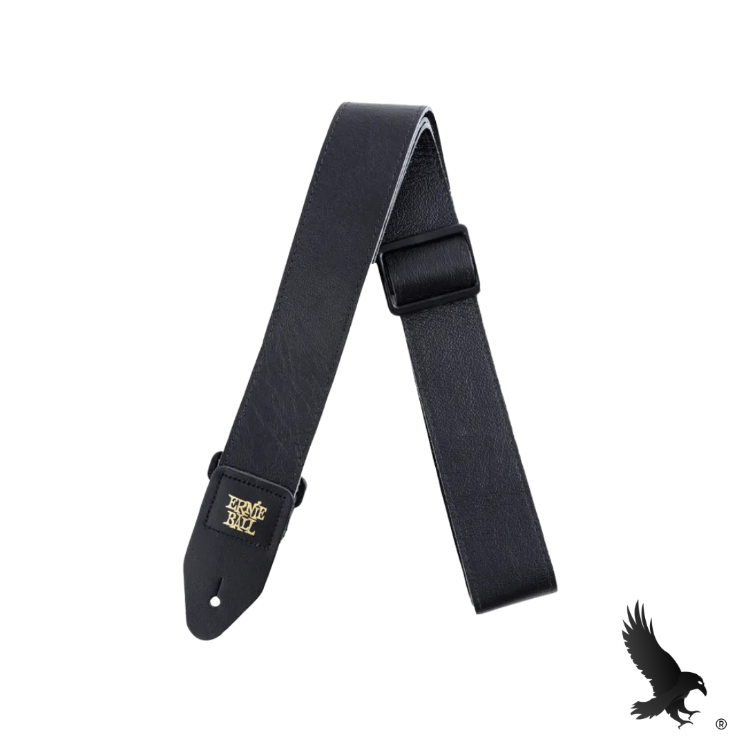 Correa de Cuero Italiano de 2" para Guitarra/Bajo - Ernie Ball 4134 Tri-Glide Italian Leather Strap Black