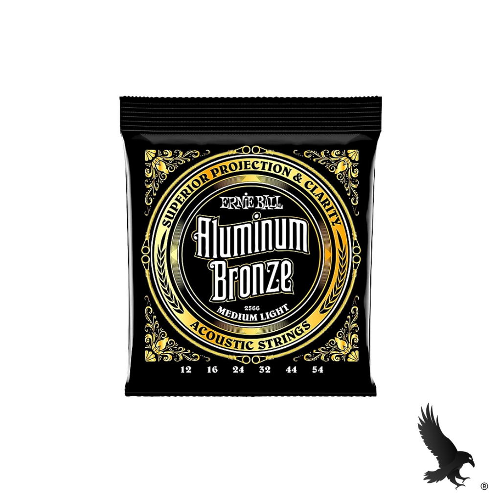 Ernie Ball Aluminium Bronze Medium Light (12-54) Acustic Guitar Strings 2566