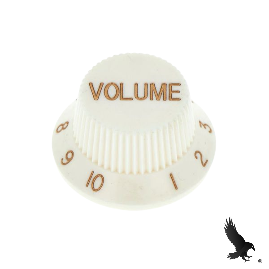 Knob de Volumen Blanco con Dorado - Harley Benton Parts Volume Poti Knob White