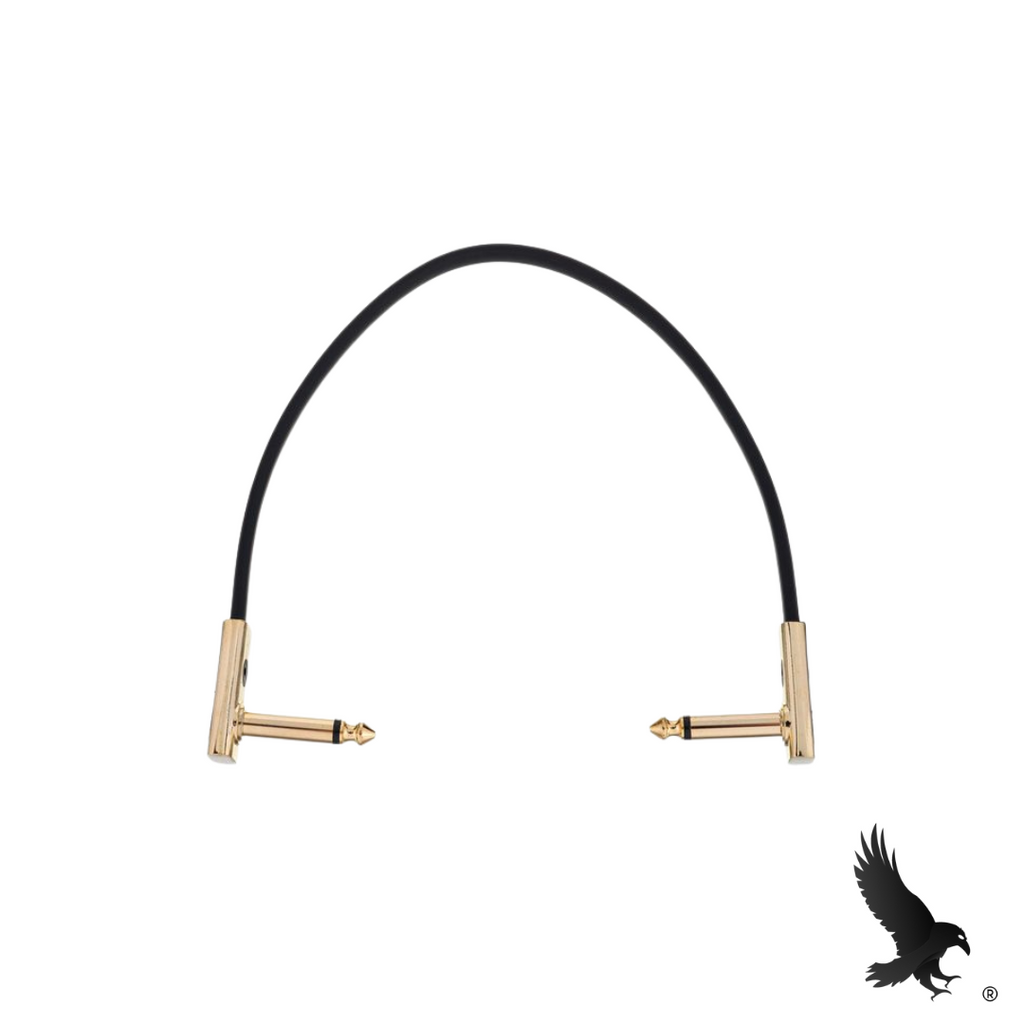 Cable Patch Plano Dorado de 10 cm - Harley Benton Pro-10 Gold Flat Patch Cable