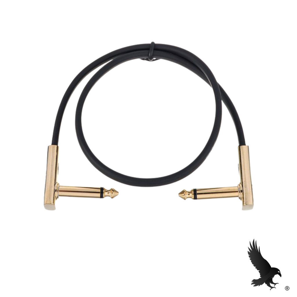 Cable Patch Plano Dorado de 45 cm - Harley Benton Pro-45 Gold Flat Patch Cable