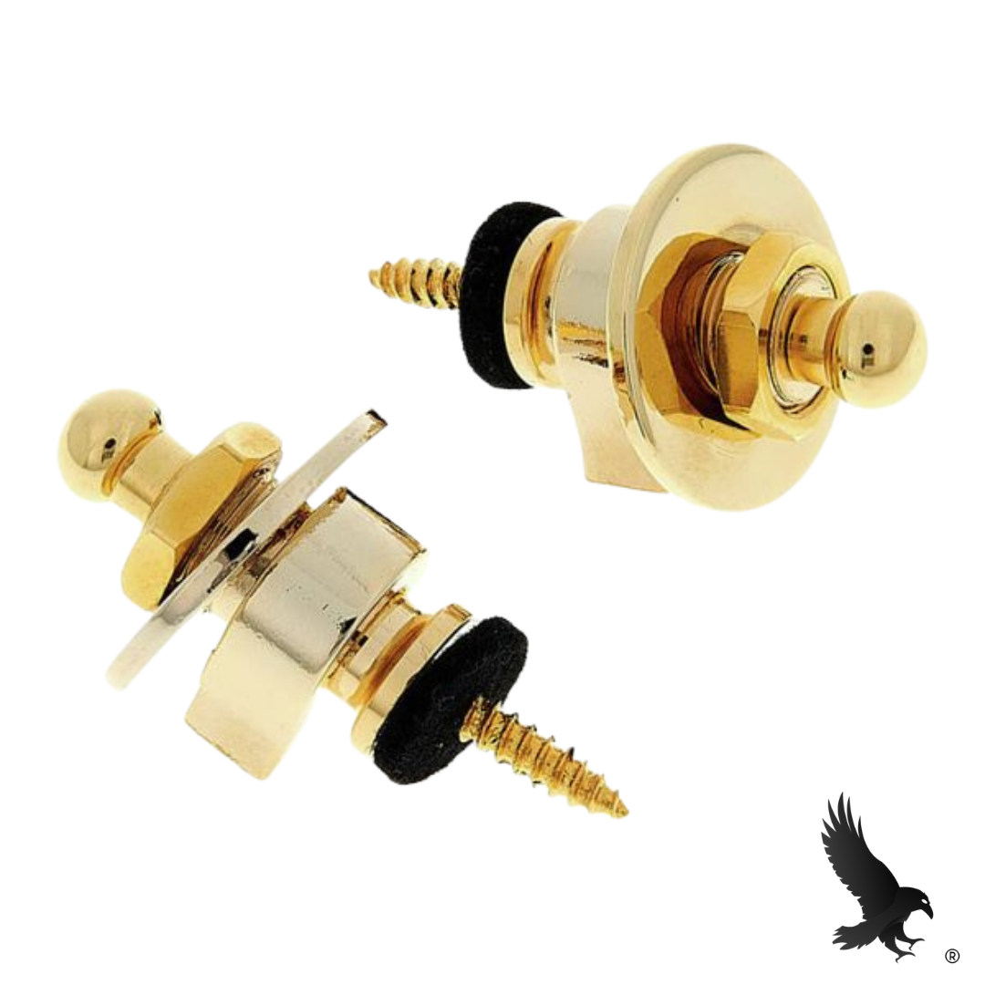 Seguro de Correa Dorado para Guitarra/Bajo - Harley Benton Security Locks GD