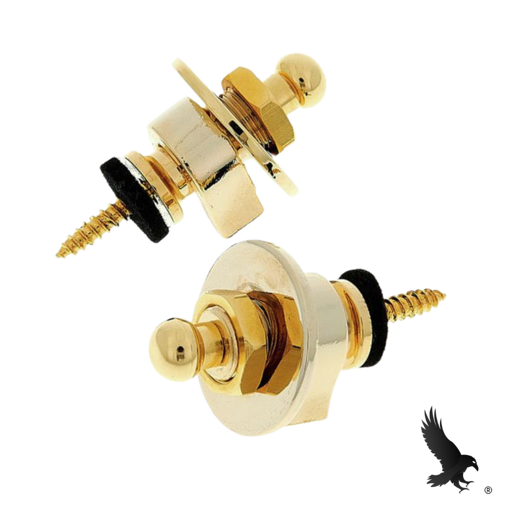 Seguro de Correa Dorado para Guitarra/Bajo - Harley Benton Security Locks GD