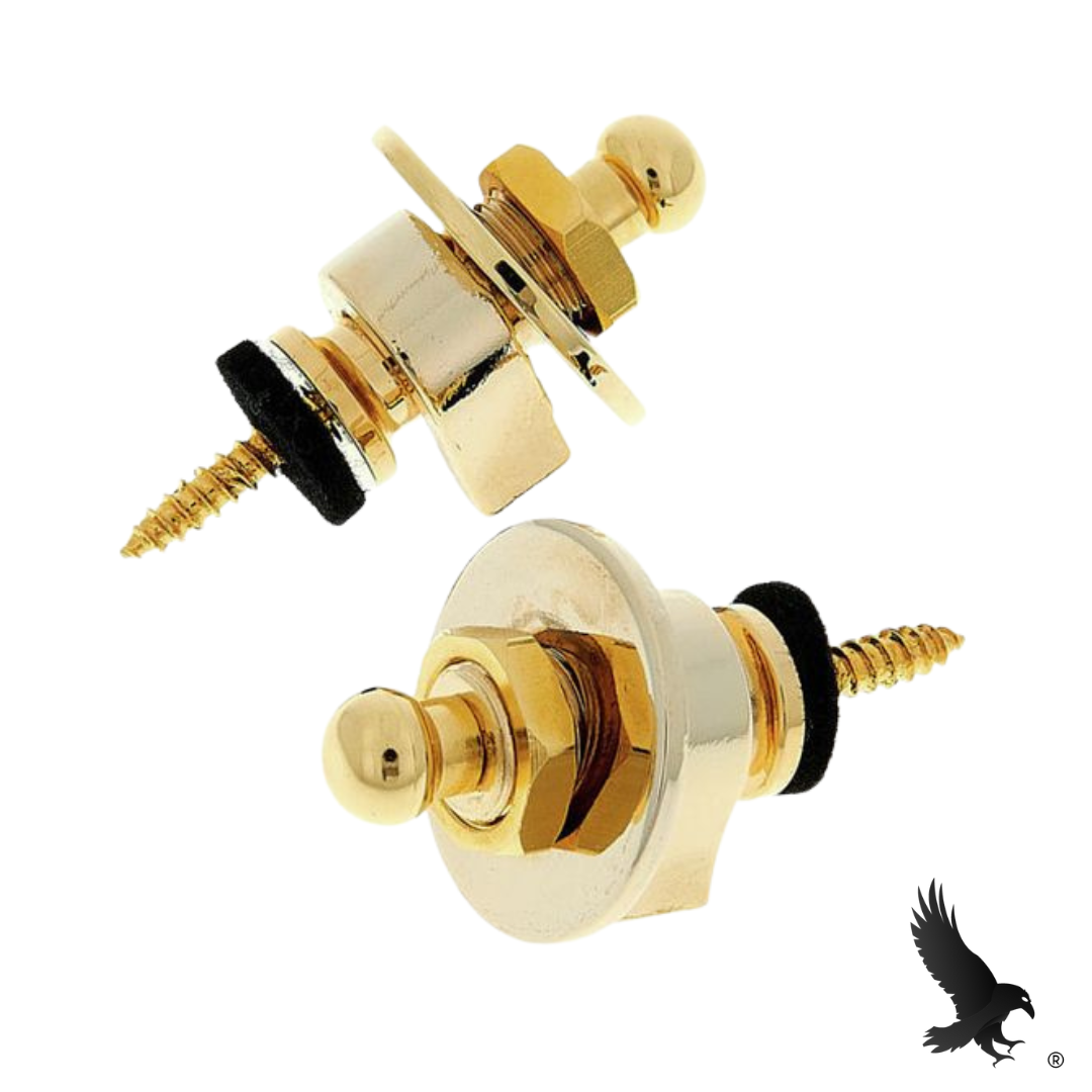 Seguro de Correa Dorado para Guitarra/Bajo - Harley Benton Security Locks GD