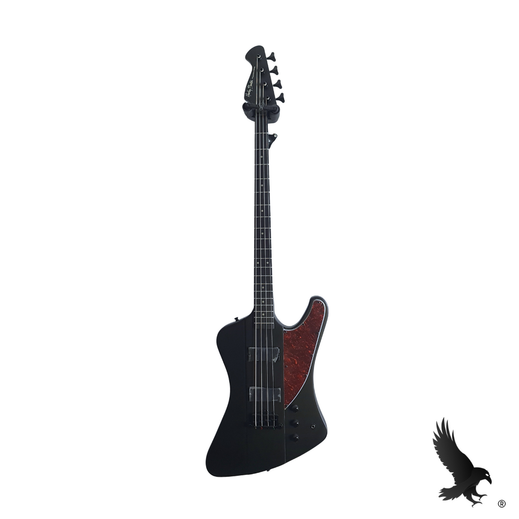 Bajo Eléctrico de 4 Cuerdas en Negro Mate - Harley Benton TB-70 SBK Deluxe Series