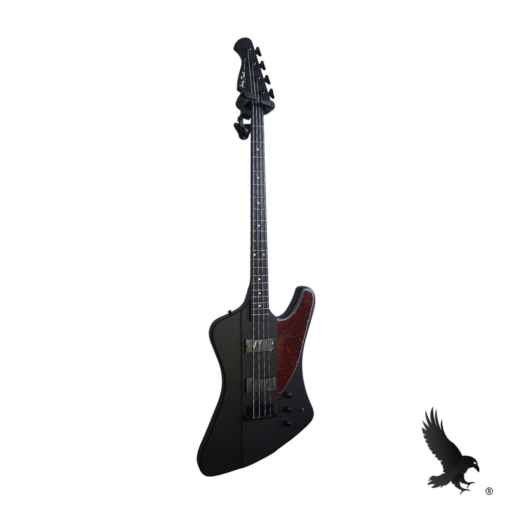 Bajo Eléctrico de 4 Cuerdas en Negro Mate - Harley Benton TB-70 SBK Deluxe Series