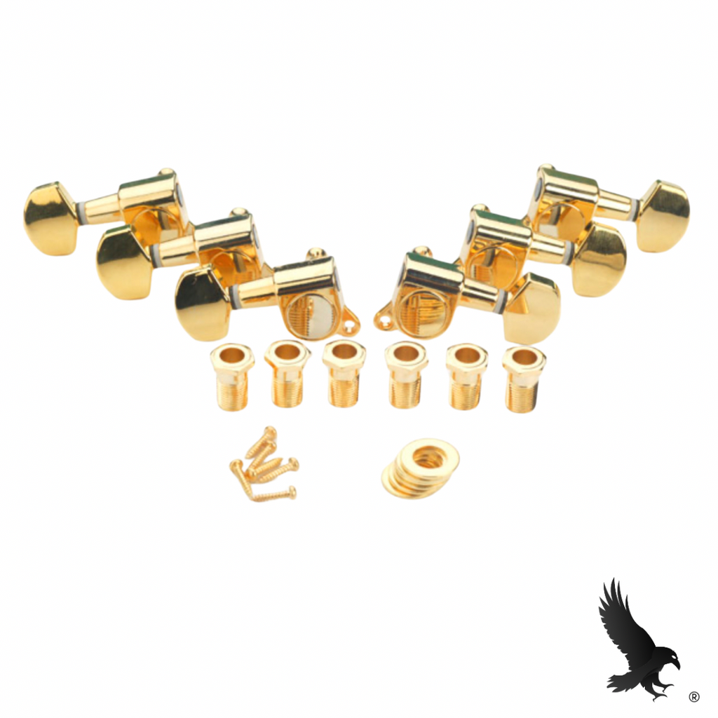 Clavijas de Afinación 3x3 con Botones en Acabado Dorado