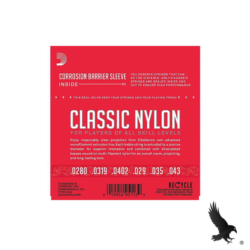 Juego de Cuerdas para Guitarra Clásica (Tensión Normal) - D’Addario EJ27N Student Nylon