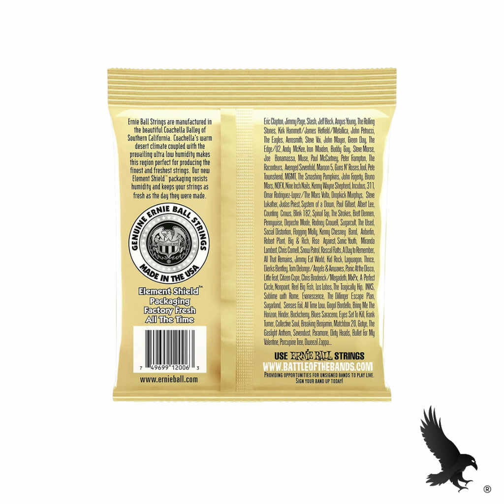 Juego de Cuerdas para Guitarra Acústica (Extra Light 10-50) - Ernie Ball Earthwood 80/20 Bronze 2006