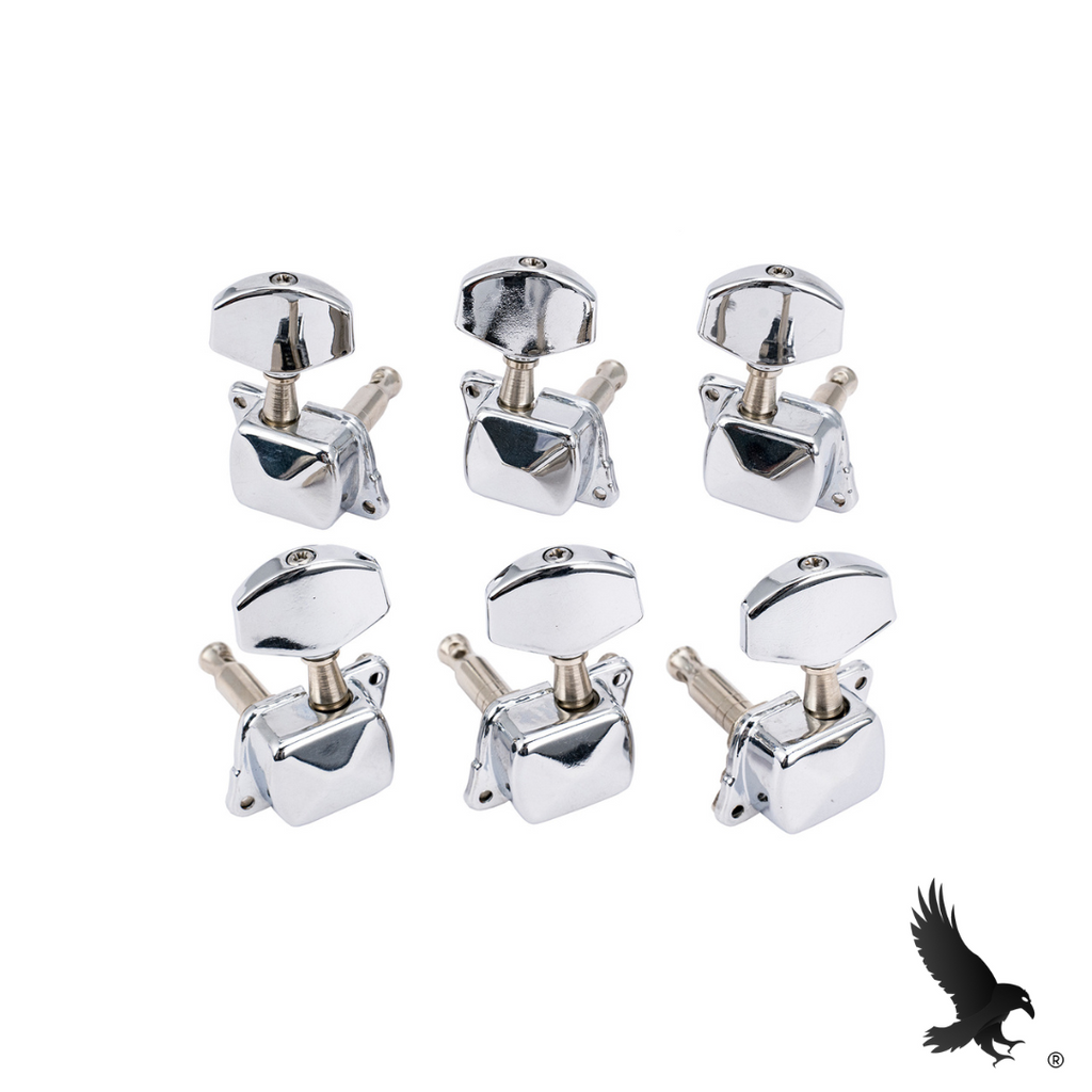 Clavijas de Afinación 3R3L Cromadas - Musiclily Pro 3R3L Guitar Semi-Closed Tuners Chrome