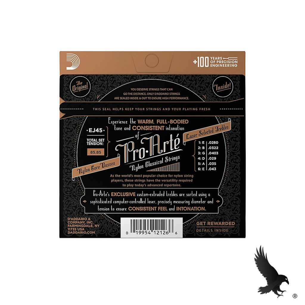 Juego de Cuerdas para Guitarra Clásica (Tensión Normal) - D’Addario EJ45 Pro-Arte Nylon