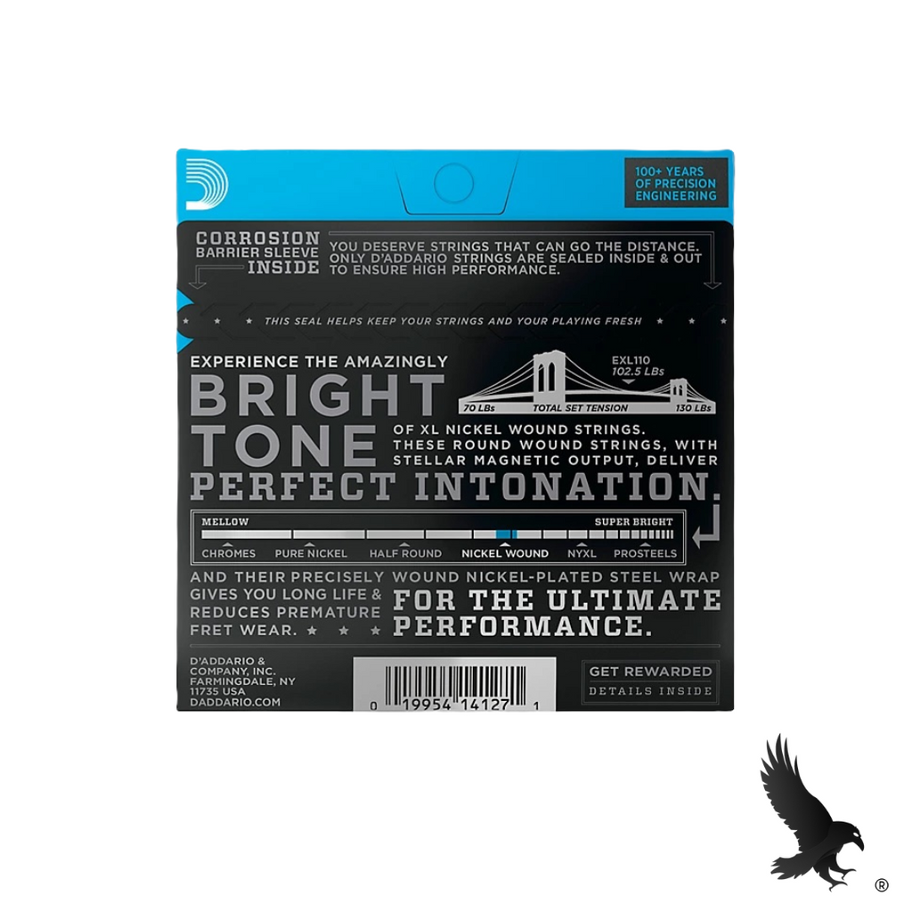 Juego de Cuerdas para Guitarra Eléctrica (Regular Light 10-46) - D’Addario EXL110 Nickel Wound